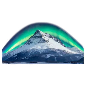 Aurora Borealis Over Snowcapped Peaks Png 06242024 PNG image