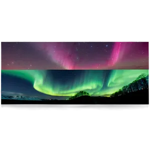 Aurora Borealis Under Stars Png 89 PNG image