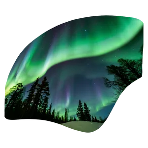 Aurora Borealis Under Stars PNG Rud PNG