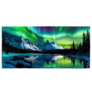 Aurora Borealis Wilderness Scene PNG 06242024
