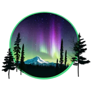 Aurora Borealis Wilderness Scene PNG 06242024 PNG