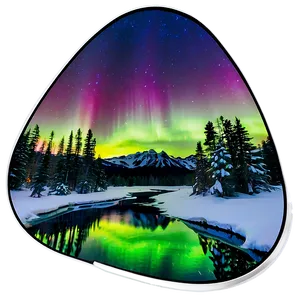 Aurora Over Snowy Wilderness PNG Pwy PNG