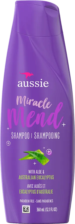 Aussie Miracle Mend Shampoo Bottle PNG image