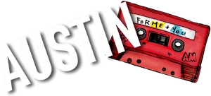 Austin Cassette Tape Graphic PNG image