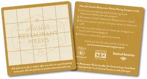 Austin Restaurant Weeks Passport PNG image