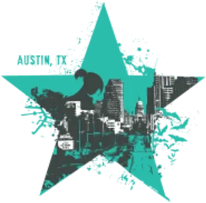 Austin Texas Star Silhouette PNG image