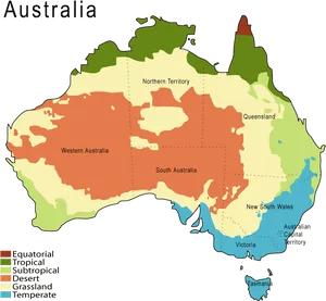 Australia Climate Zones Map PNG