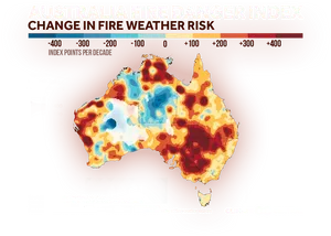 Australia Fire Danger Index Change Map PNG image