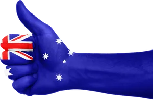 Australia Flag Thumbs Up PNG