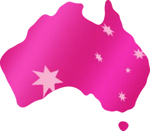 Australia Map Pink Stylized PNG image