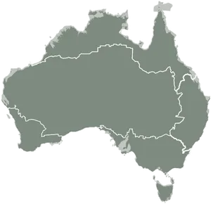 Australia Outline Map PNG image