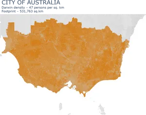 Australia Population Density Map PNG