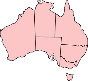 Australia Simplified Map Outline PNG image