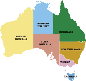 Australia Statesand Territories Map PNG