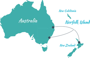 Australiaand New Zealand Map PNG