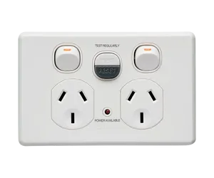 Australian Double Powerpointwith Safety Switch PNG image