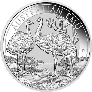 Australian Emu Silver Coin2019 PNG image