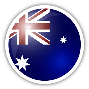 Australian Flag Button PNG image