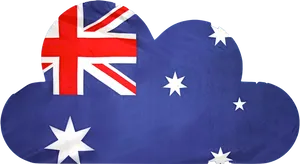 Australian Flag Cloud Shape PNG