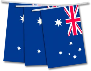 Australian Flag Hangingon Pole PNG image