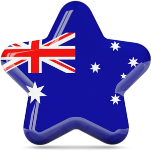 Australian Flag Star Shape PNG