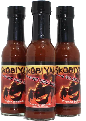 Australian Hot Chili Sauce Bottles PNG