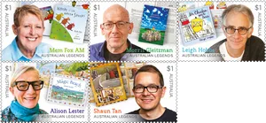 Australian Legends Postage Stamps PNG image