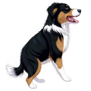 Australian Shepherd Barking Png Xha43 PNG image