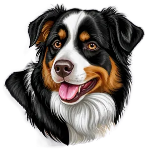 Australian Shepherd Portrait PNG Nhi32 PNG