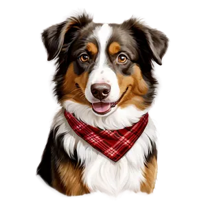 Australian Shepherd With Bandana PNG 16 PNG