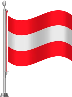 Austrian National Flag Waving PNG image