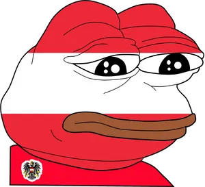 Austrian Pepe Meme Illustration PNG image