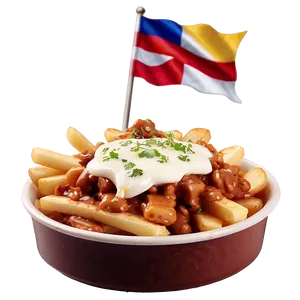 Authentic Quebec Style Poutine PNG 06252024 PNG