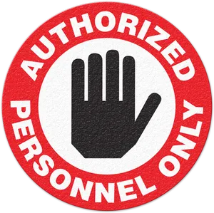 Authorized Personnel Only Sign PNG image