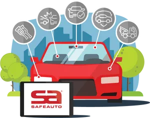 Auto Insurance Coverage Concept PNG