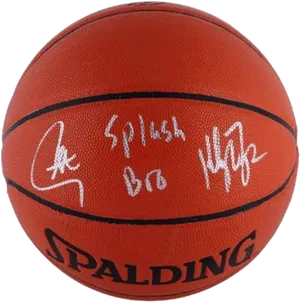 Autographed Basketball Splash Brothers PNG image