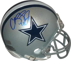 Autographed Dallas Cowboys Helmet PNG image
