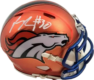 Autographed Denver Football Helmet PNG image