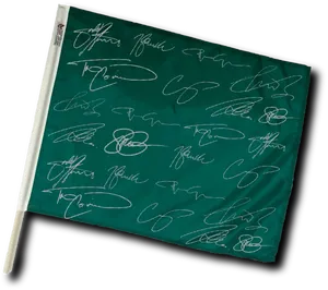Autographed Green Flag PNG