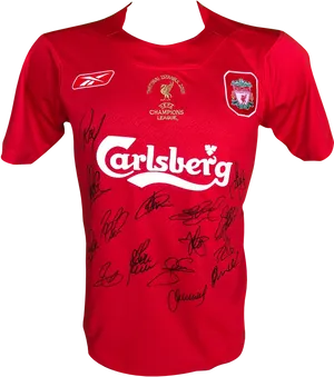 Autographed Red Football Shirt PNG