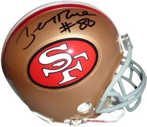 Autographed San Francisco49ers Helmet PNG