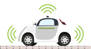 Autonomous Vehicle Technology Illustration PNG image