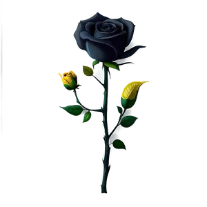 Autumn Black Roses PNG Tbg PNG