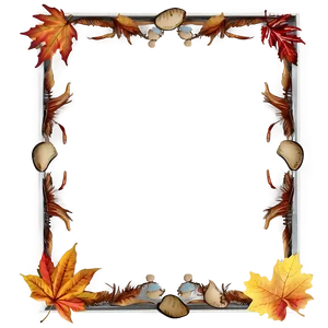 Autumn Cute Frame PNG 52