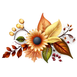 Autumn Elegance Flowers PNG Hup73 PNG