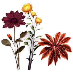 Autumn Essence Flowers PNG Erm24 PNG