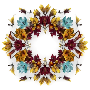 Autumn Floral Pattern PNG 90