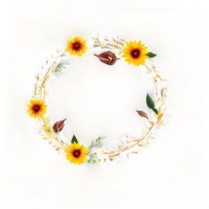 Autumn Flower Circle Png 06252024 PNG image