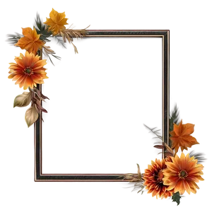 Autumn Flower Frame PNG 05252024 PNG