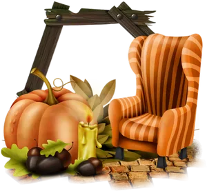 Autumn Harvest Comfort PNG image